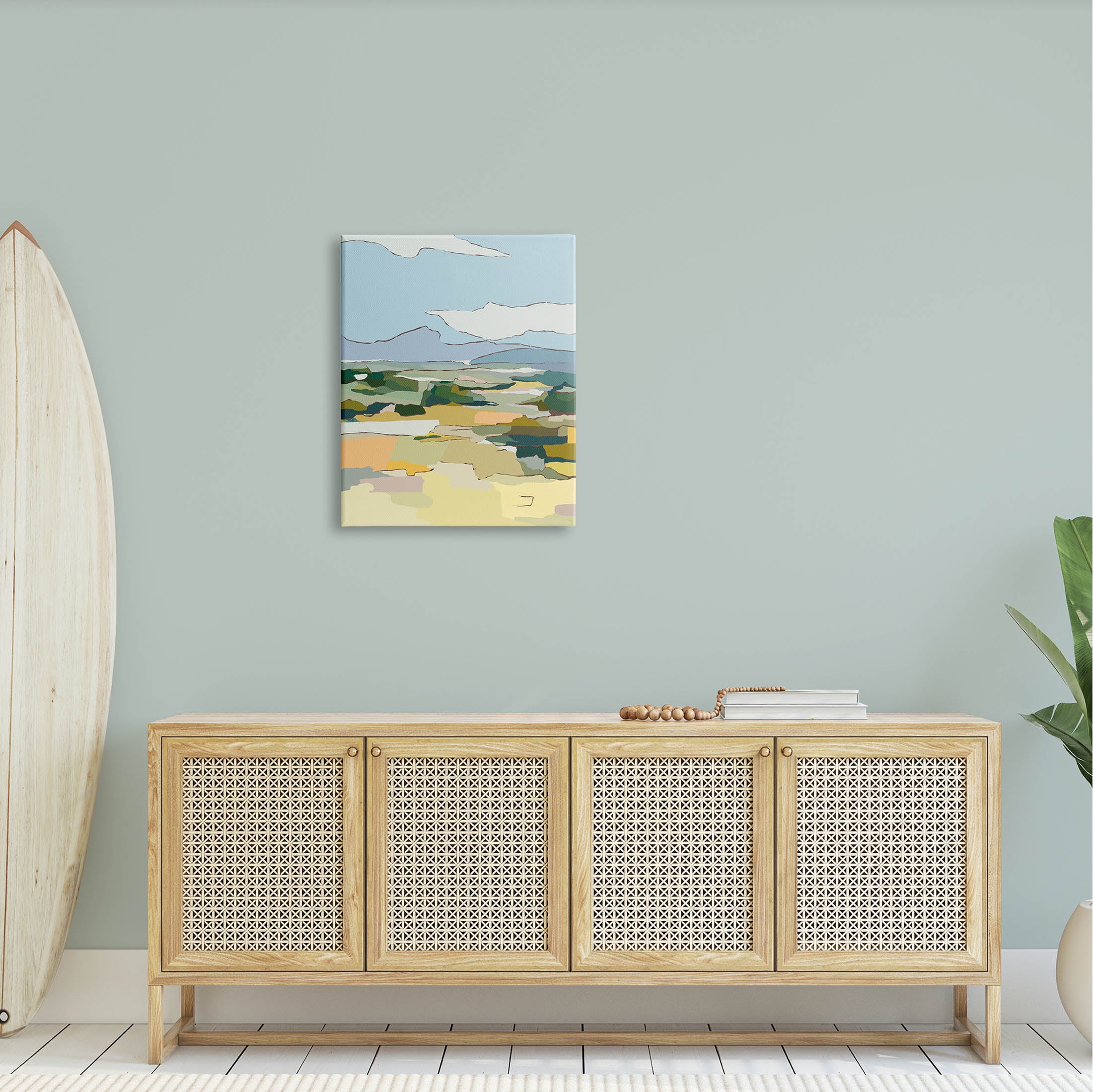 Stupell Industries Rural Pasture Abstract Field Graphic Art Gallery Wrapped Canvas Print Wall Art, Design by Nikita Jariwala