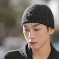 thumbnail image 4 of Tuque Tricotée Chaude Automne Hiver Hommes Femmes Couleur Unie Côtelée Bonnet Extérieur Coupe-Vent Épais Randonnée Cyclisme, 4 of 9