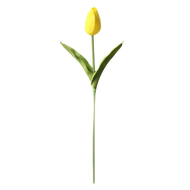Bearachild Mini flor artificial, lirio único, tulipán, flor monarca, flor falsa de PU, decoración para el hogar y la Oficina, decoración para Flores artificiales amarillo Bearachild HA6563-08B