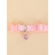 thumbnail image 3 of 1pc Pet Collar With Mesh Pattern, Bell And Bow Tie For Cat And Dog, 3 of 4