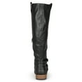 Womens WideCalf KneeHigh AnkleStrap Riding Boot