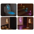 thumbnail image 4 of Luz de inodoro con sensor de movimiento, luz nocturna recargable 8 colores para baño, 4 of 10