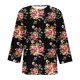 thumbnail image 5 of ICHUANYI Clearance Women's Fashion Three Quarter Sleeve Retro V-Neck Easter Printed Loose Tops Blouse(Wine, XXL) ICHUANYI WER2023080912008, 5 of 5