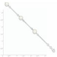 thumbnail image 2 of 925 Sterling Silver Freshwater Cultured Pearl Chain Bracelet, 2 of 6