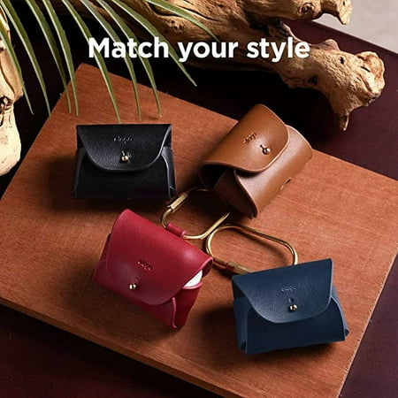 Elago - Leather Case for Apple AirPods Pro - Black