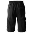 thumbnail image 3 of Hat and Beyond Men's Basic Casual Comfort Fleece Cargo Sweat Shorts with Drawstring, 3 of 5