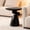 Black, variant on YWEN Oval Coffee Table, Minimalist Fiberglass Tea Table with Sculptural Base, Scandinavian Modern Low Coffee Table for Living Room, Cozy Apartment & Studio