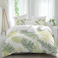thumbnail image 2 of Sage Green Summer Botanical Bedding 3 Piece Duvet Cover Set Full Size, Palm Leaf Modern Art Soft Microfiber Comforter Cover with Zipper Closure & Pillowcases, Wrinkle & FadeResistant Quilt Cover, 2 of 9