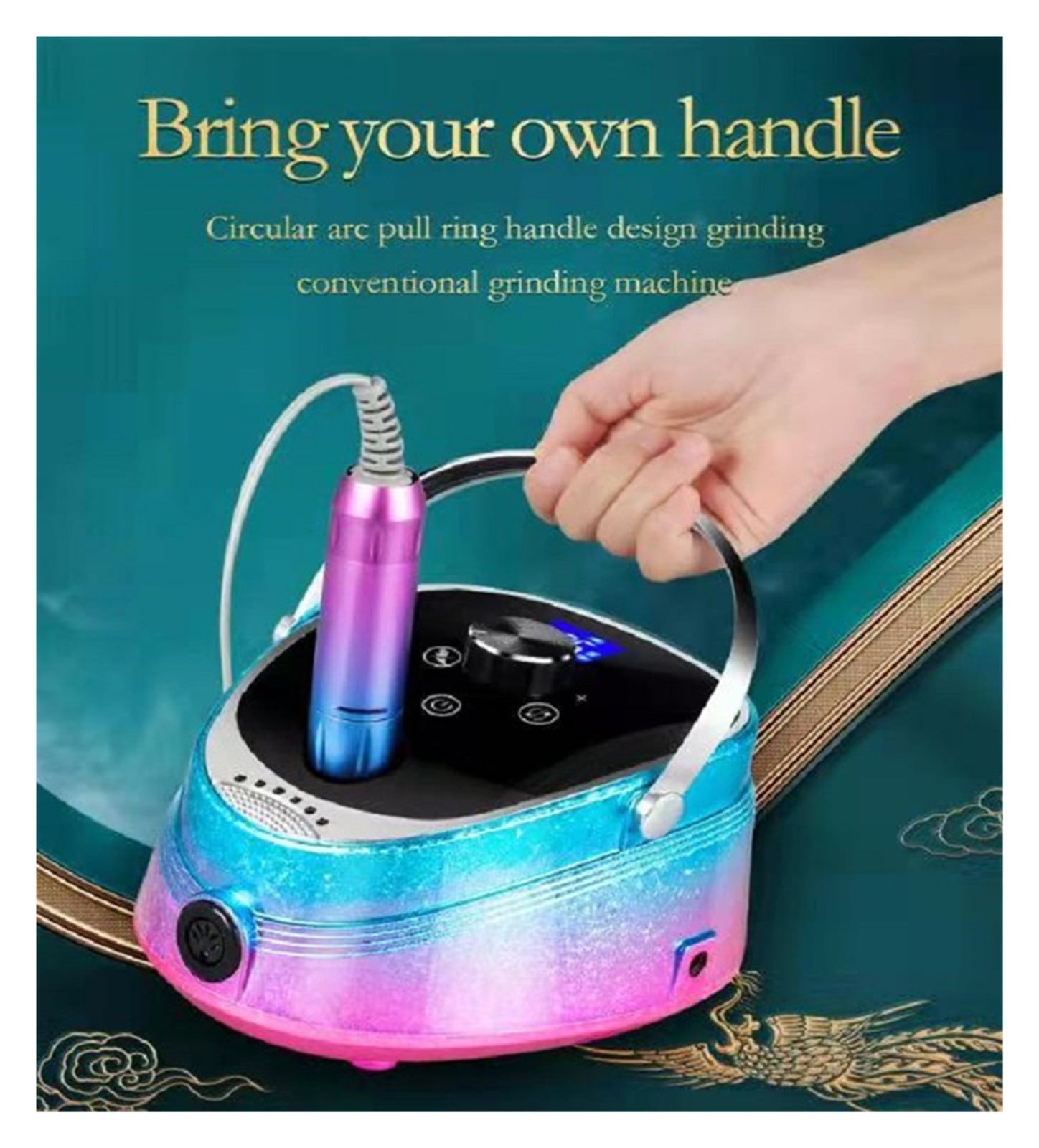 Rechargeable Nail Drill Machine 35000 RPM Nail Gel Polisher Portable Nail Drill For Manicure Milling Machine