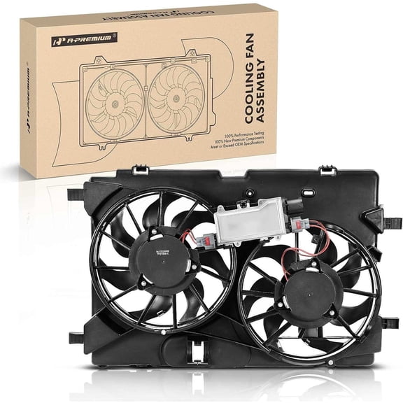 A-Premium Engine Radiator Cooling Fan Assembly Compatible with Ford Fusion & Lincoln MKZ, 2010-2012, V6 3.5L, Replace# 9E5Z8C607C