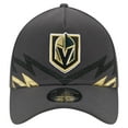 thumbnail image 2 of Men's New Era Gray Vegas Golden Knights Zig Zag 39THIRTY A-Frame Perforated Flex Hat, 2 of 5