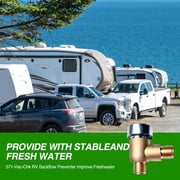 Upgraded Brass RV Vacuum Breaker Check Valve, 571-VAC-CHK-A Camper Trailer Flusher Check Valve fit for b&b Model 571 Check valve Replace Leaking Vacuum Breaker on Black Tank System 1/2 DN Male