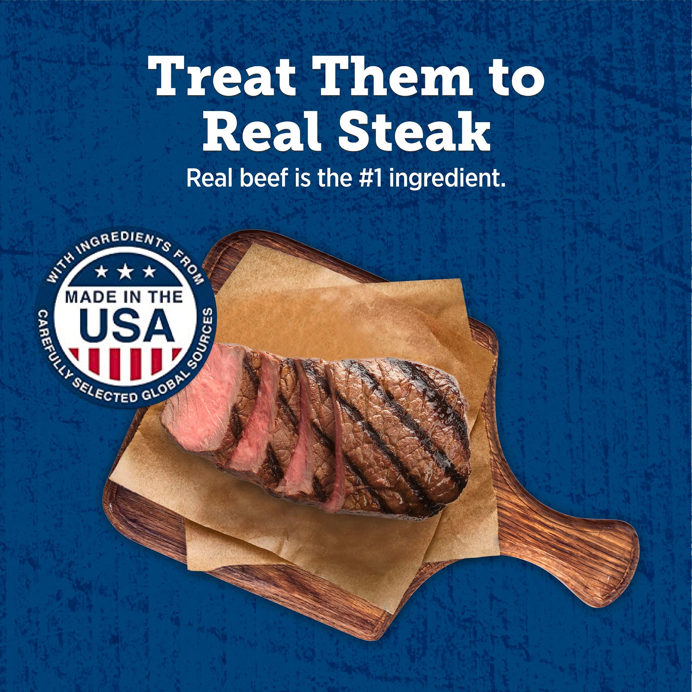(6 pack) Blue Buffalo True Chews Premium Jerky Cuts Dog Treats, Beef, 20oz Bag