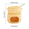 thumbnail image 3 of Ceramic Chocolate Fondue Pot Set,4.33x4.25 Inch Heatproof Melting Bowl With Burner and Forks for Ice Cream,Cheese,Dessert,Home Kitchen Essential,Space Saving,Assorted Colors, 3 of 6