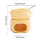 thumbnail image 3 of Ceramic Chocolate Fondue Pot Set Heatproof Melting Bowl Burners For Ice Cream Cheese Dessert Home Kitchen Includes Forks, 3 of 6