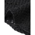 thumbnail image 6 of DARING DIVA Women's Crochet Cardigan Tie Front Go Out Short Sleeve Crop Shrug M Black, 6 of 6