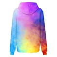 thumbnail image 5 of WTOBBY Women's Tie-Dye Graphic Hoodie, Oversized Casual Pullover, Long Sleeve Patchwork Print Sweatshirt with Vibrant Colors and Street Style Design,Multicolor L, 5 of 6