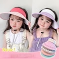 thumbnail image 2 of WBQ Sun Visor Hat for Toddler UPF53+ Packable Lightweight Kids Sport Cap Sun Protection Hats for Girls Boys, 2 of 6