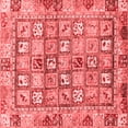 thumbnail image 1 of Ahgly Company Indoor Square Abstract Red Modern Area Rugs, 3' Square, 1 of 4
