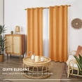 thumbnail image 4 of Deconovo Silver Printed Blackout Curtains - 2 Panels, Wave Dots Pattern, Grommet Top, 52"x54", Thermal Insulated Drapes for Bedroom & Living Room, Orange Flame, 4 of 10