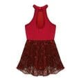 thumbnail image 4 of CHICTRY Girls Lyrical Ballet Dance Dress Floral Lace Mesh Latin Dance Skirted Leotard, 4 of 7