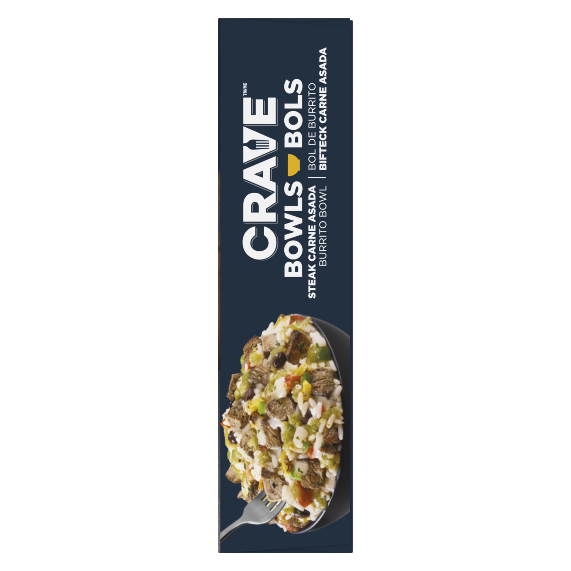 CRAVE Steak Carne Asada Burrito Bowl, 340 g Box, CRAVE CARNE ASADA BURRITO BOWL