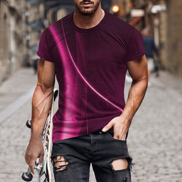 Mefallenssiah Hauts pour Hommes, Liquidation T-Shirt à Manches Courtes Imprimé Col Rond Mode Décontractée Manches Courtes
