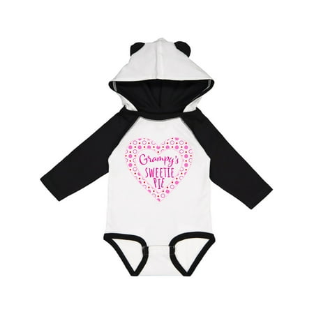 

Inktastic Grampy s Sweetie Pie with Pink Hearts Gift Baby Boy or Baby Girl Long Sleeve Bodysuit