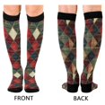 thumbnail image 4 of FORMRS Womens Knee High Socks Casual Long Thick Travel Daily Wear, 1 Pair, Dark Tartan Pattern, 4 of 6