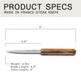 thumbnail image 4 of Made In Cookware - Steak Knives - Set of 4 - Made in France - Full Tang with Olive Wood Handle - Wooden Storage Box, 4 of 6