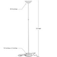 thumbnail image 3 of Brightech SkyLite LED High Lumen Uplight Torchiere Standing Floor Lamp, White, 3 of 10