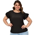 thumbnail image 1 of Blusa satinada Roman Fashion 1777 negro Talla extra 38, 1 of 6