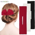 thumbnail image 4 of BadPiggies 3 Pieces Hair Deft Bun Maker, for French Twist Hair Elastic Bands Classy Multicolor Cloth Magic Clip Headband Lazy Hair Curler Hairstyle Accessories for Girl Women (Solid), 4 of 7