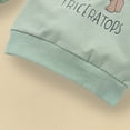 thumbnail image 2 of Gibobby Sudadera para niños y niñas pequeñas, prendas de vestir, estampados de dinosaurios verdes para ropa de bebés(Verde, 6-12 Meses), 2 of 5
