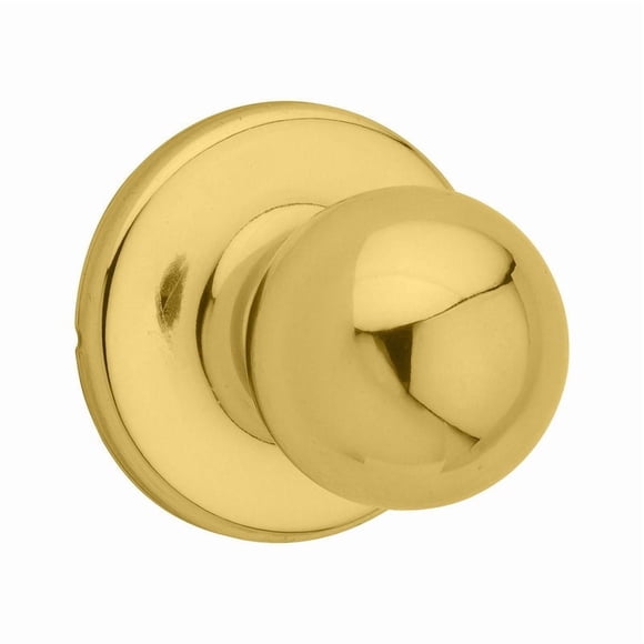 Pomo de puerta Kwikset Polo de latón pulido para diestros y zurdos