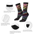 thumbnail image 3 of Cauagu Colorful Dragon Head Profile Print Crew Socks for Women and Men,Adult Athletic Running Socks 1-Pair Sports Socks Work Gear Socks with Moisture Wicking, 3 of 6