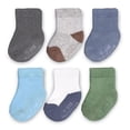 thumbnail image 1 of Fruit Of The Loom Baby Paquete De 6 Calcetines Largos Para Todo Tipo De Clima, De Malla Y Elásticos Térmicos, Unisex Para Niñas Y Niños (12-24 Meses, Azul Moderno), 1 of 1