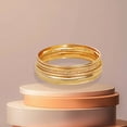 thumbnail image 5 of DESIGNICE 5Pcs Gold Bangles for Women Flexible Stacking Girls Jewelry Electroplating Gold Bangles for Women Gold, 5 of 7