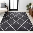 thumbnail image 5 of JONATHAN Y SUPERSOFT 5 x 8 Area Rug, Cole Minimalist Diamond Trellis - Black/White, SEU102A-5, 5 of 9