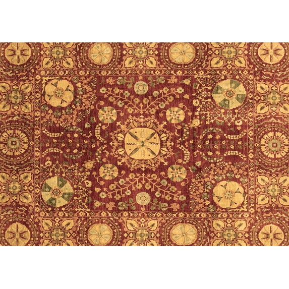 Ahgly Company Indoor Rectangle Abstract Brown Modern Area Rugs, 8' x 12'