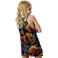 thumbnail image 5 of 9-10 Years Girl's Print Cami Casual Dress Sleeveless Hawaiian Summer A Line High Waist Mini Sundress, 5 of 7