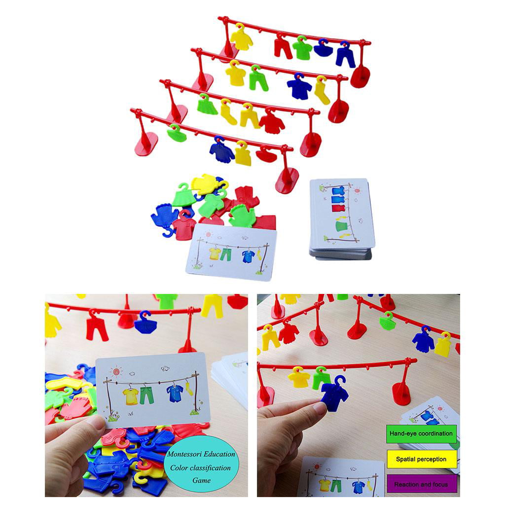 Details about   154Pcs Kids Hanging Clothes Game Interactive Logical Training Party Toys 