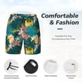 thumbnail image 4 of Kdxio Hawaiian Style Print Men's Swim Trunks with Compression Liner 7 Inch Inseam Quick Dry Swim Shorts, 4 of 7