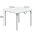 thumbnail image 3 of Mainstays 34" Square Resin Fold-in-Half Table, White, 3 of 7