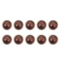 ULTNICE 10Pcs DIY Buttons for Sweaters for Women Round Alloy Replacement Buttons Coffee