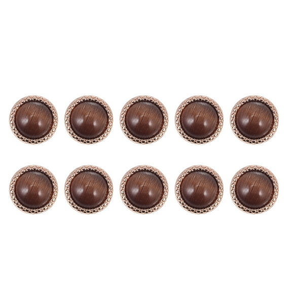 ULTNICE 10Pcs DIY Buttons for Sweaters for Women Round Alloy Replacement Buttons Coffee