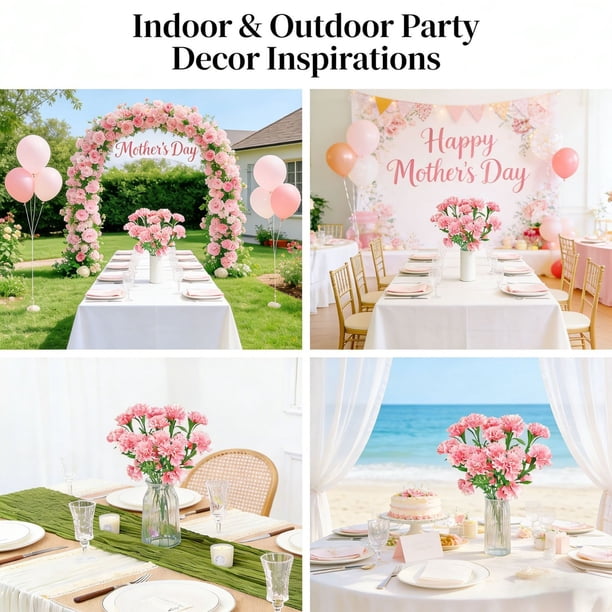 7-head 14-day Day Flower Carnation Artificial Flower Home Wedding Photography Decoration Outdoor Arrangement