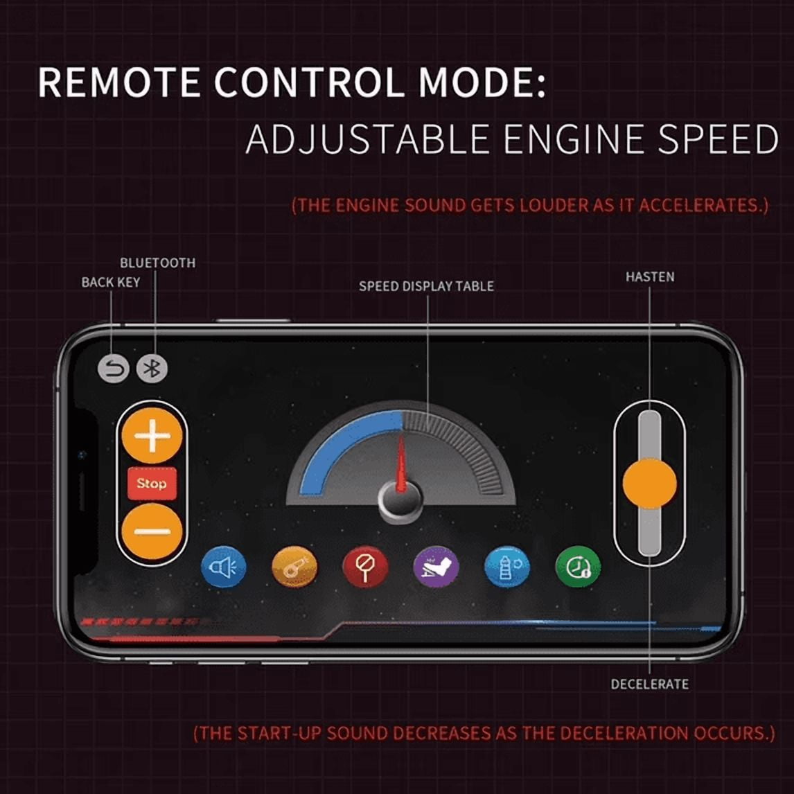 Motorized V8 Engine Building Kit with LED, APP-Controlled Technical Car Part Model for Hobbyists