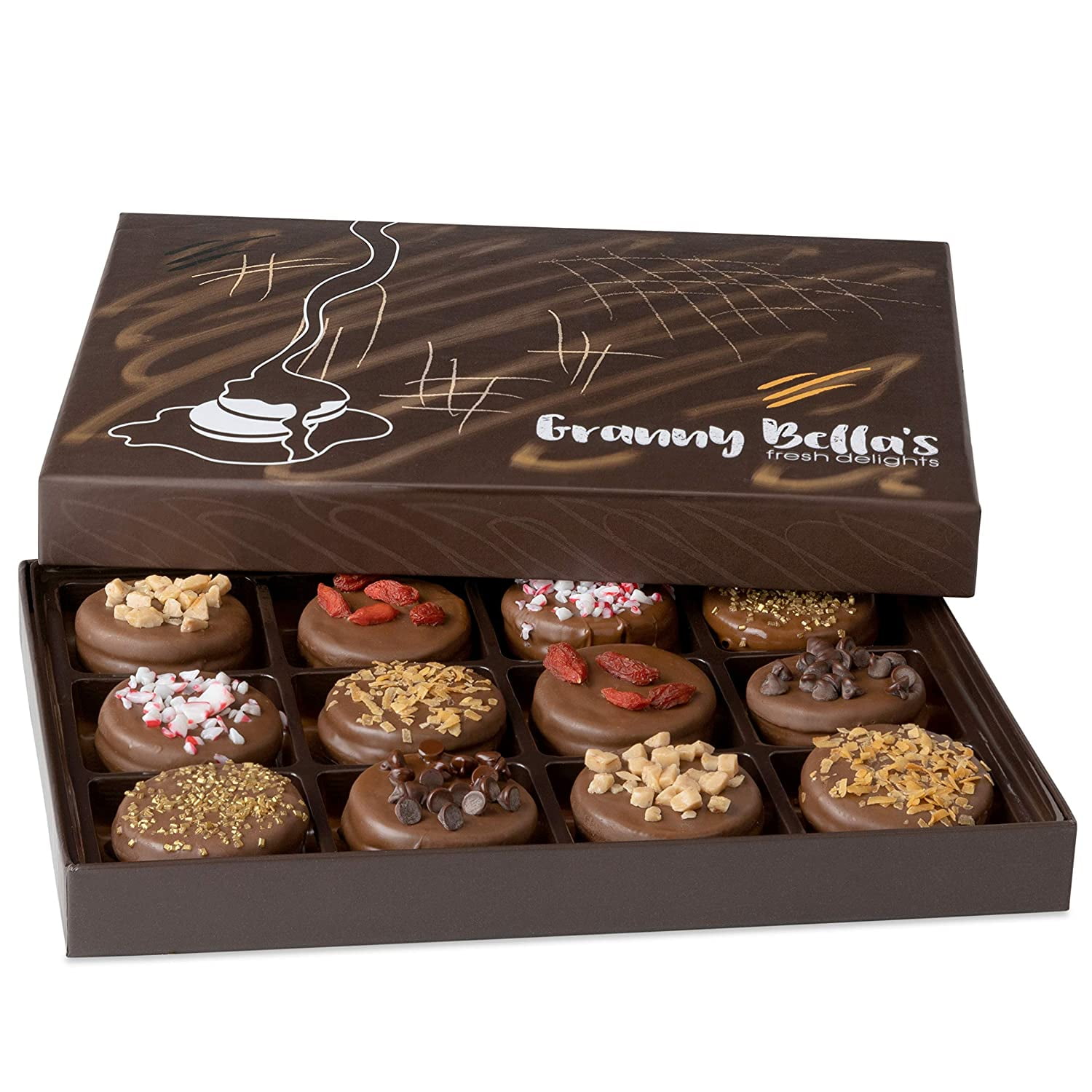 Granny Bella's Christmas Gourmet Cookies Gift Baskets, Milk