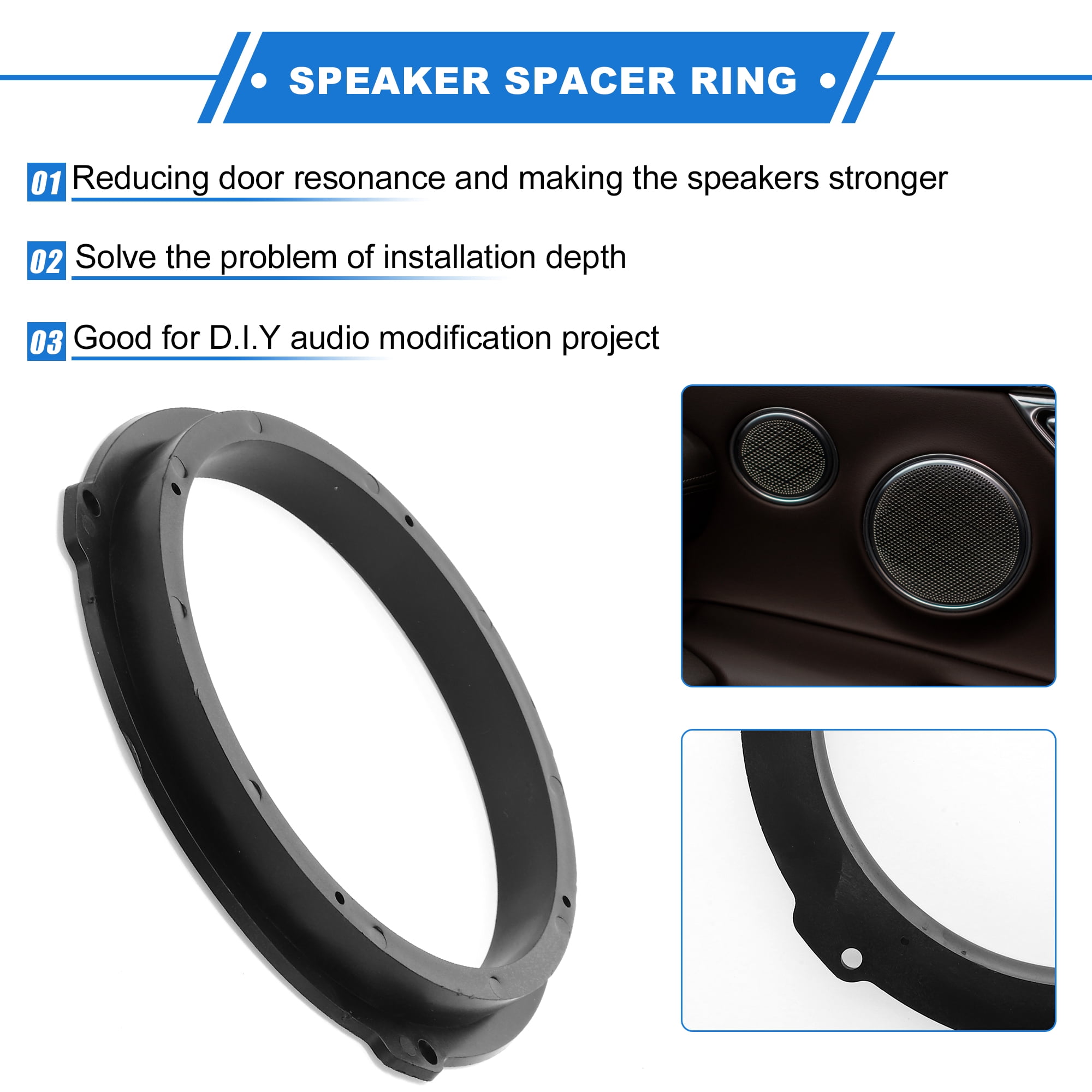 Unique Bargains 2 Set Speaker for Spacer Ring for Ford for Mustang 2015-2018